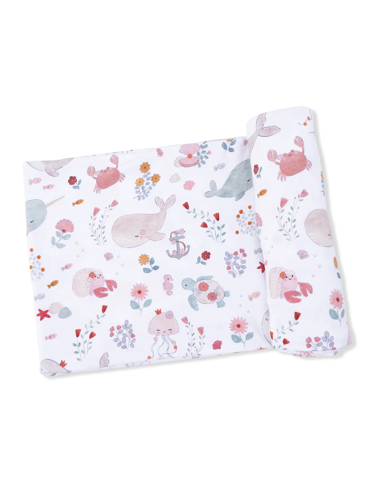 Stretch Swaddle, Garden Sea Creatures