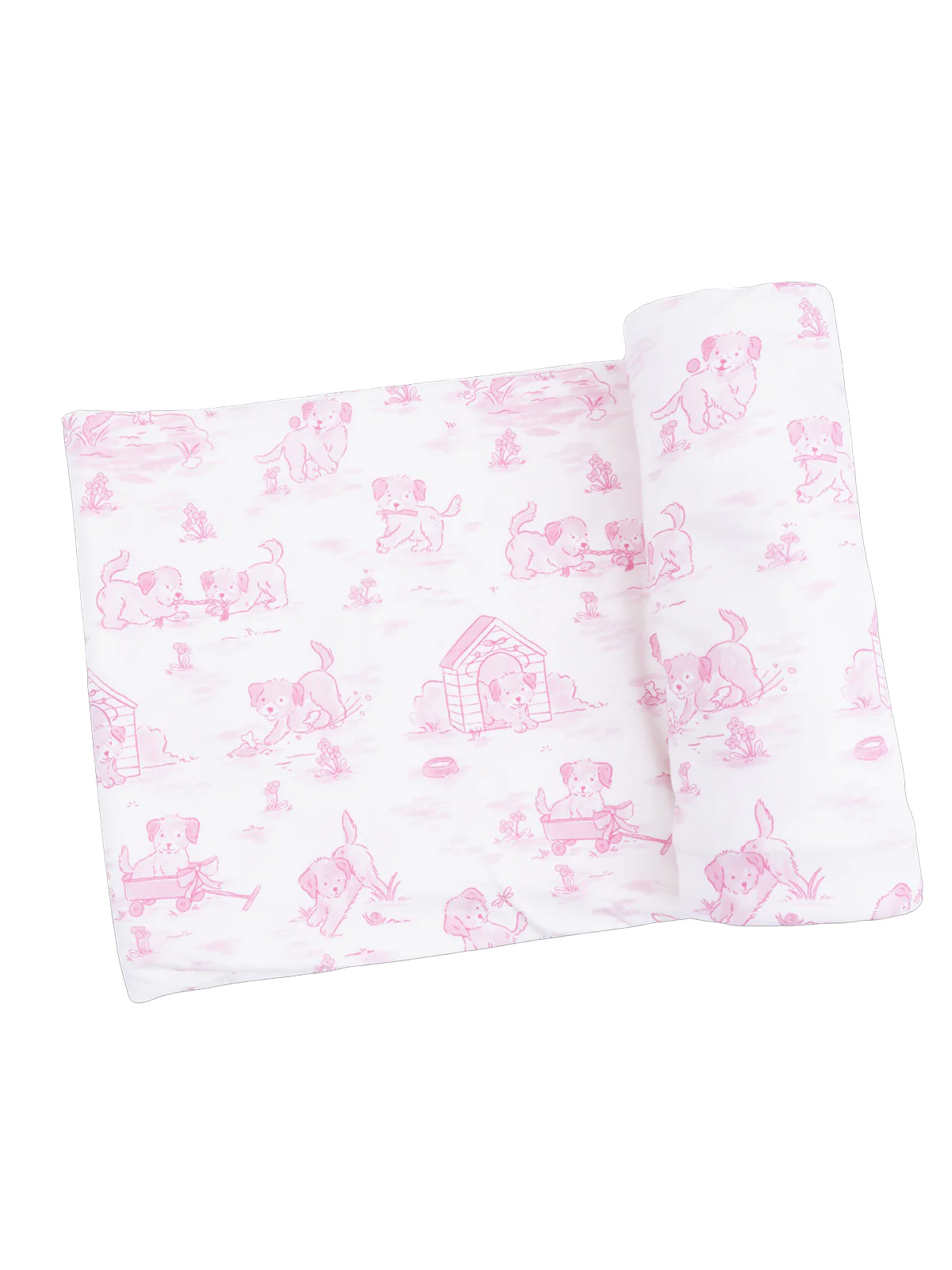 Stretch Swaddle, Puppy Toile Pink