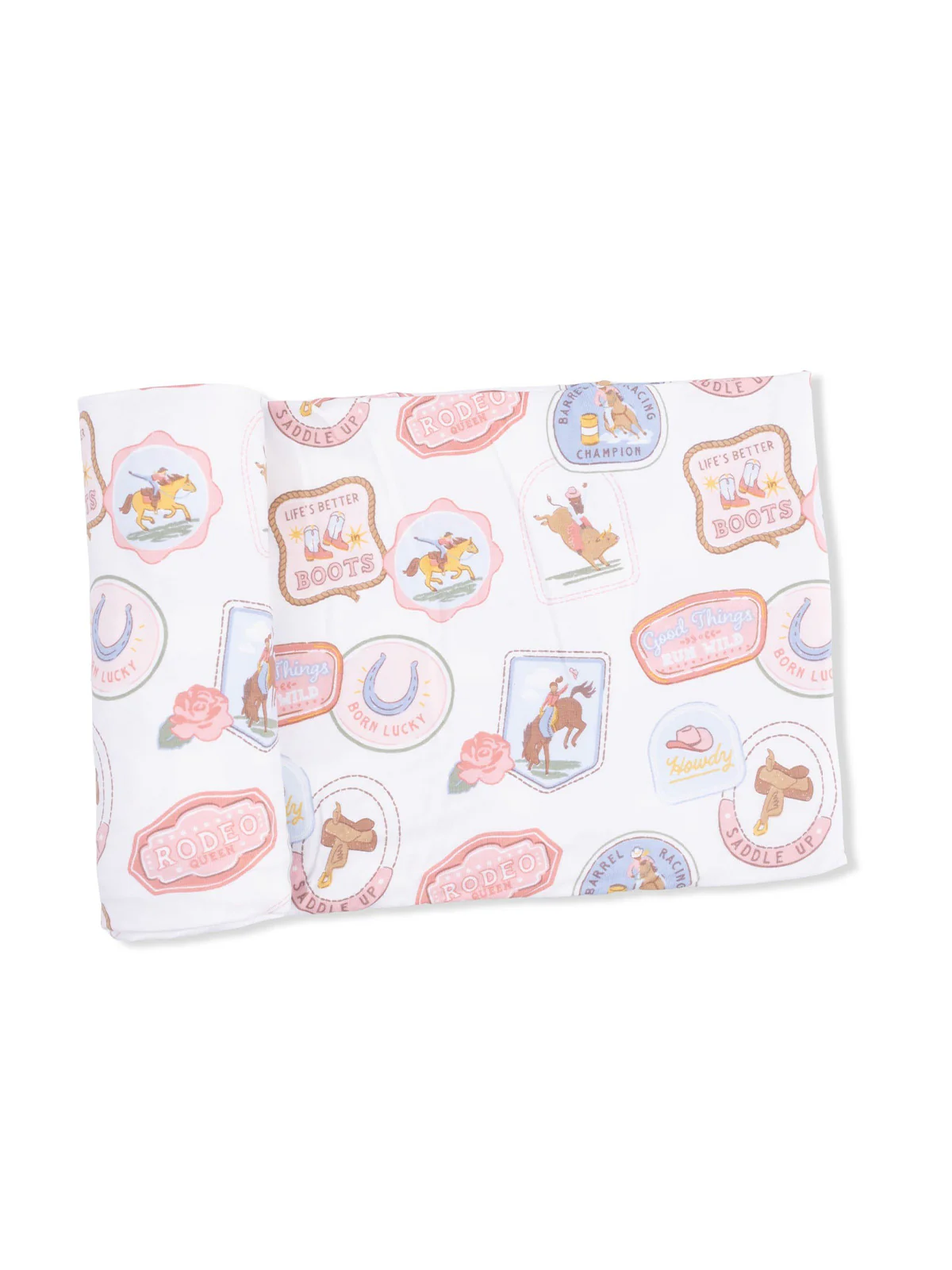 Stretch Swaddle, Rodeo Patches Pink