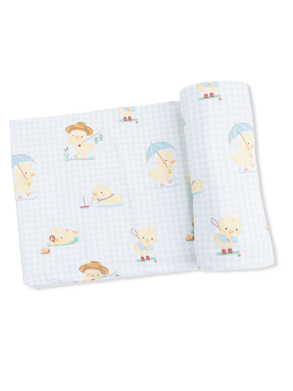 Stretch Swaddle, Vintage Spring Ducklings Green