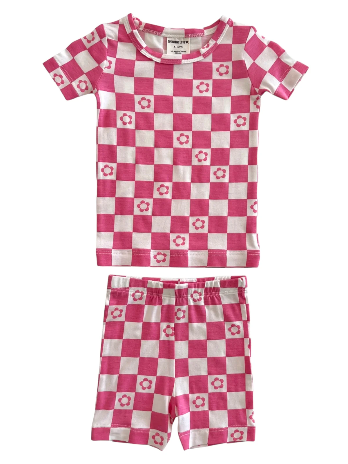 Summer Lounge Set, Pink Flower Checkerboard - Image 2
