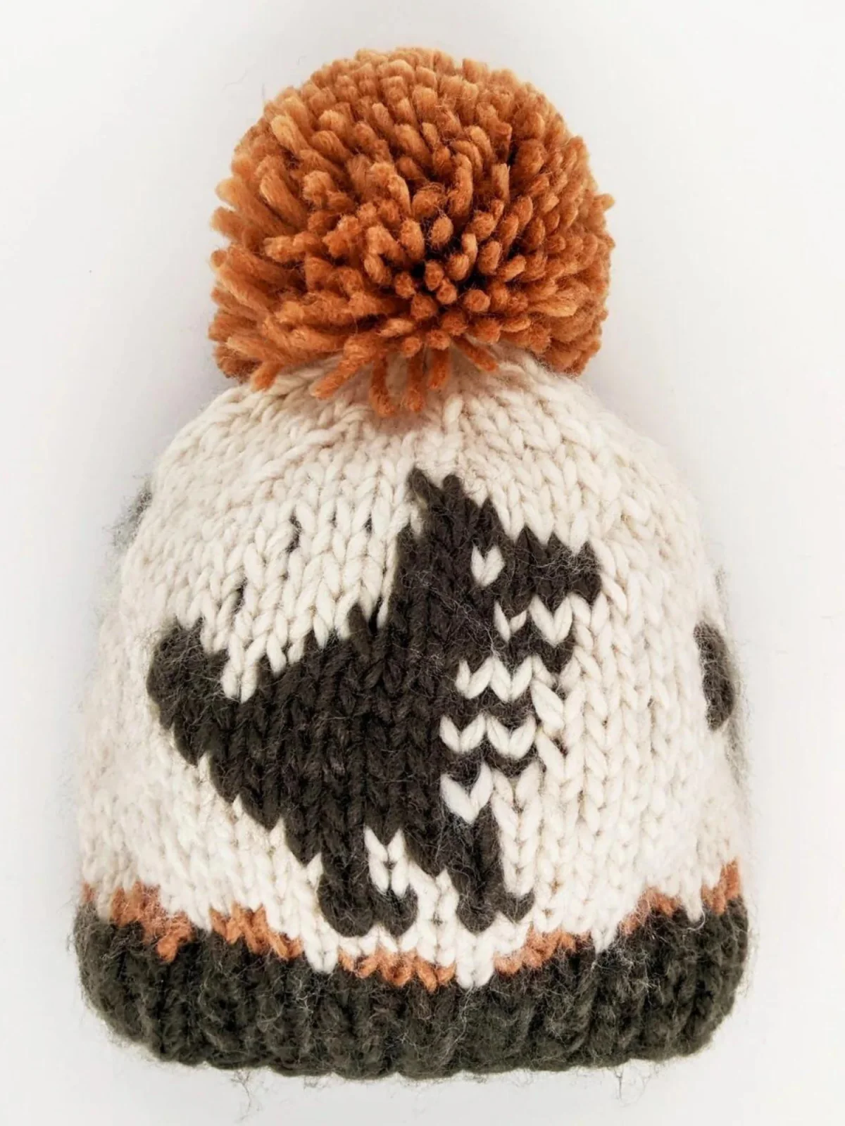 T-Rex Loden Green Knit Pom Hat - Image 5