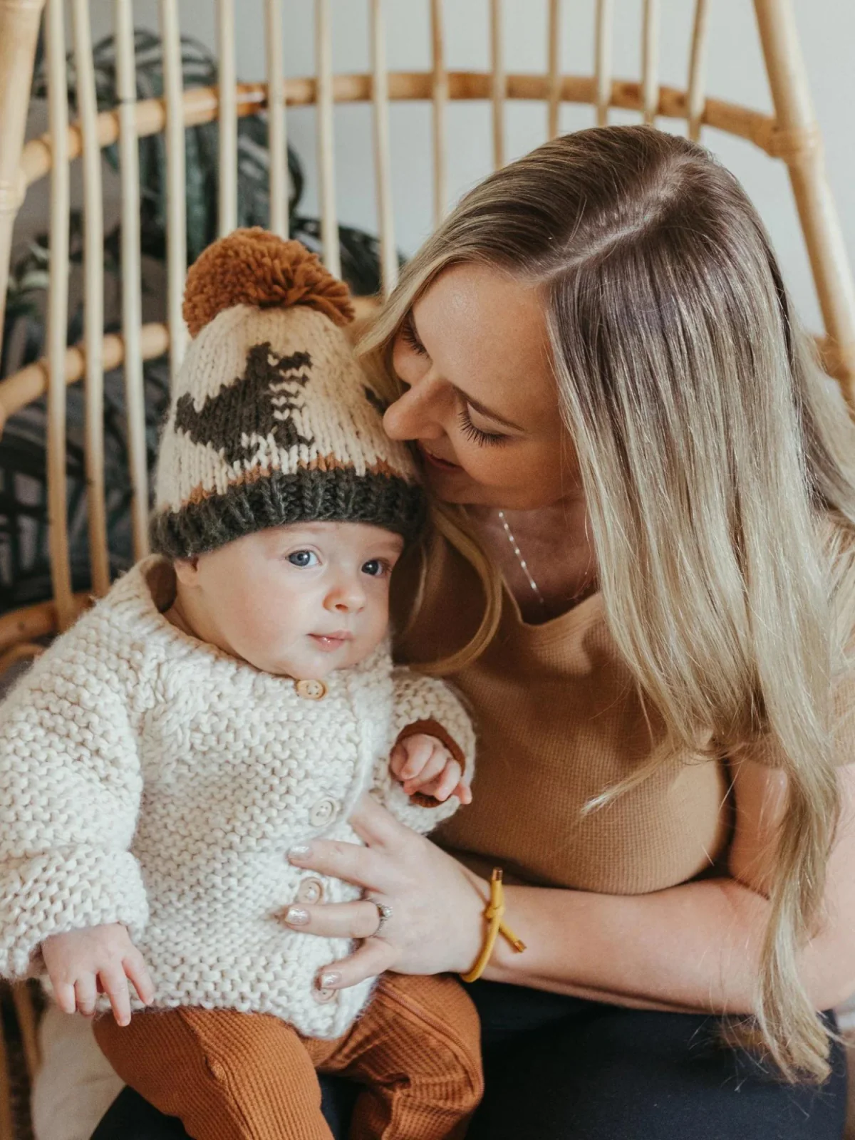 T-Rex Loden Green Knit Pom Hat - Image 8