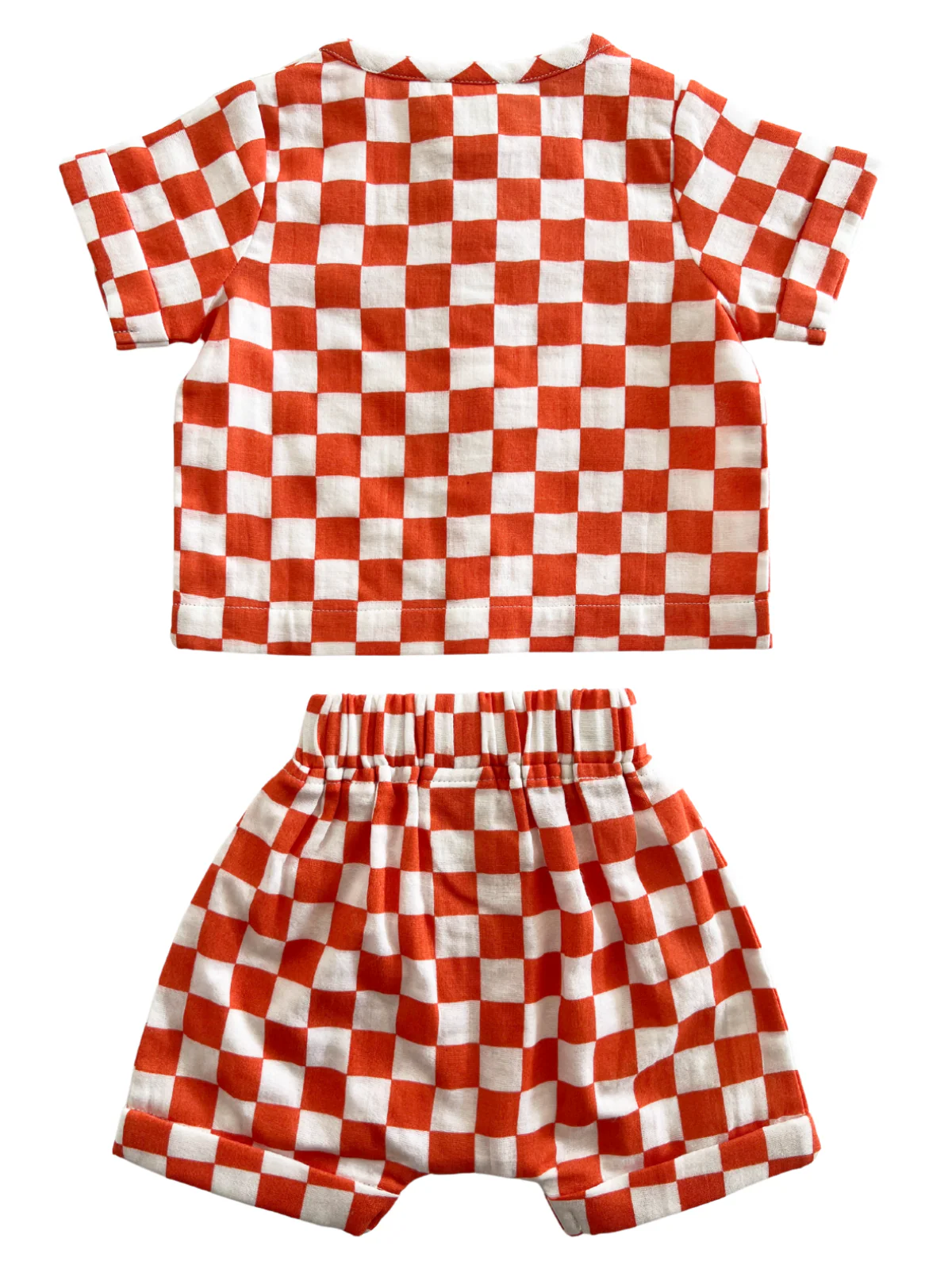 Tangerine Checkerboard / Organic Finley Set - Image 3
