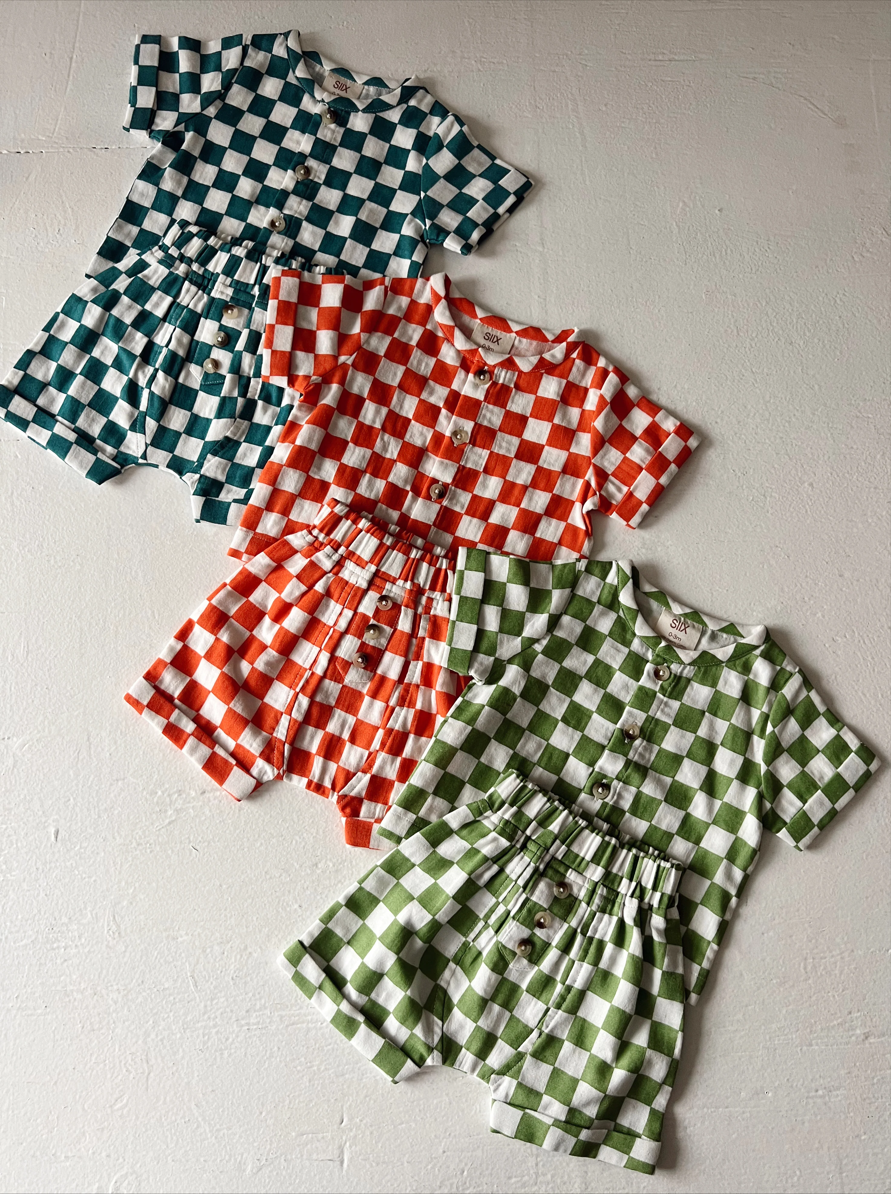 Tangerine Checkerboard / Organic Finley Set - Image 5