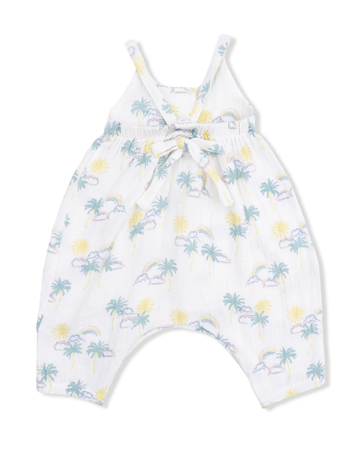 Tie Back Romper, Palm Trees and Rainbows - Image 3