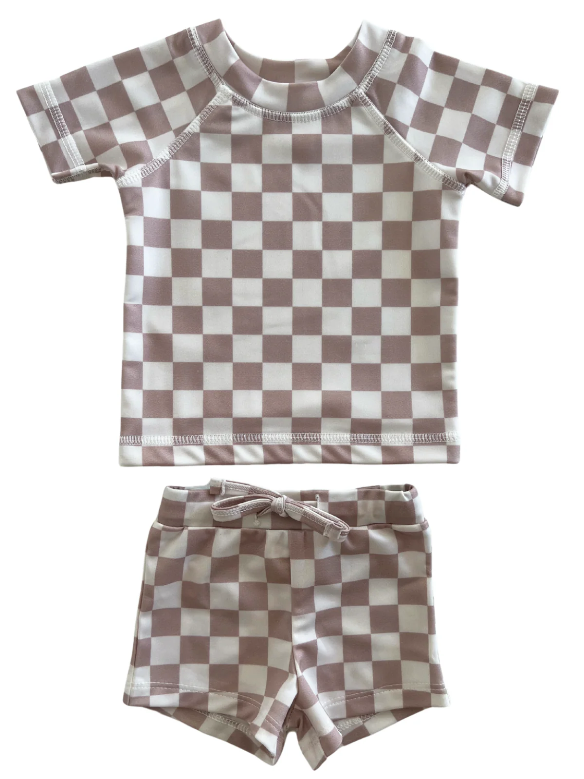 Tiramisu Checkerboard / Cove Rashguard Set / UPF 50+ - Image 2
