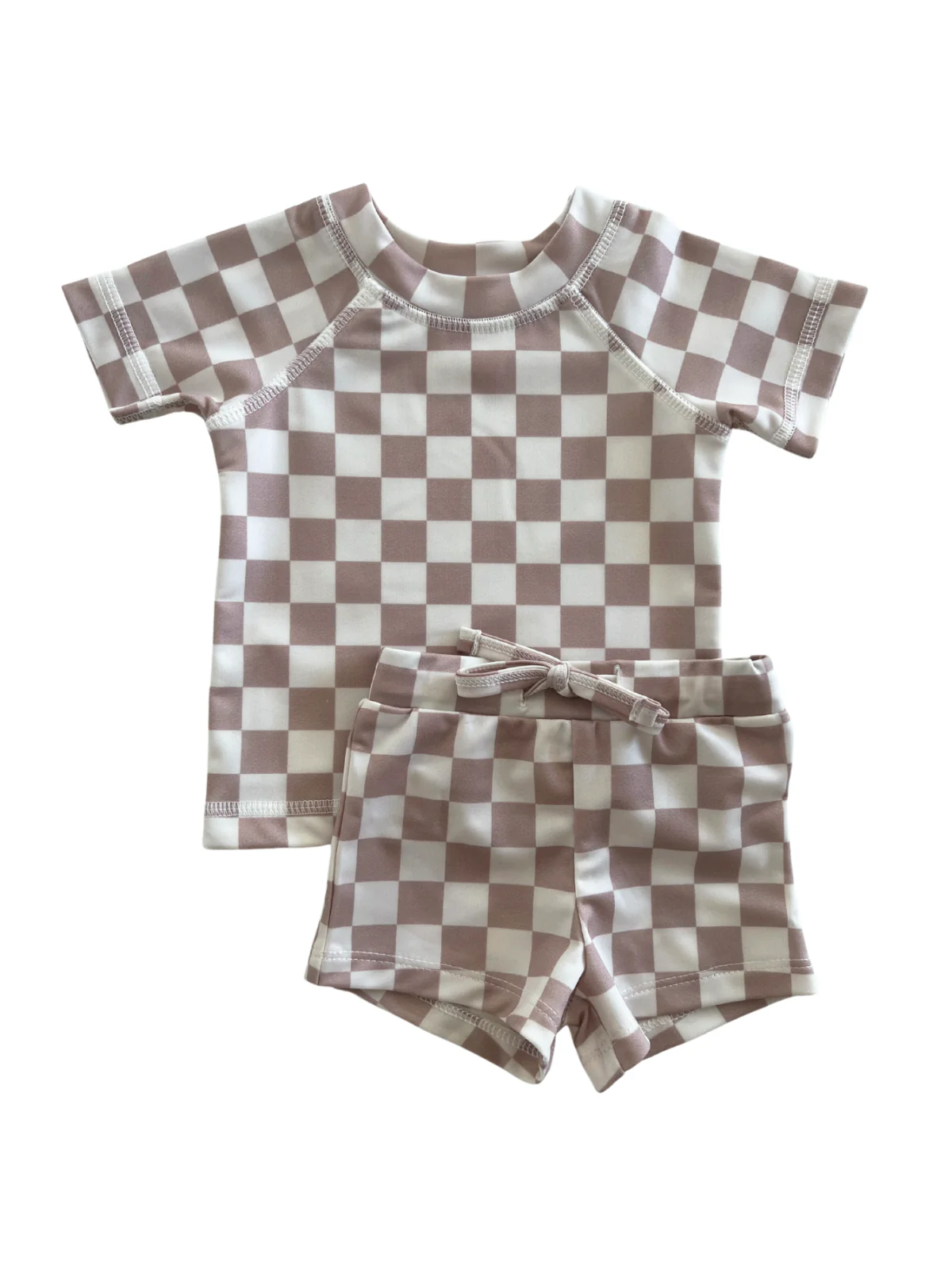 Tiramisu Checkerboard / Cove Rashguard Set / UPF 50+ - Image 4