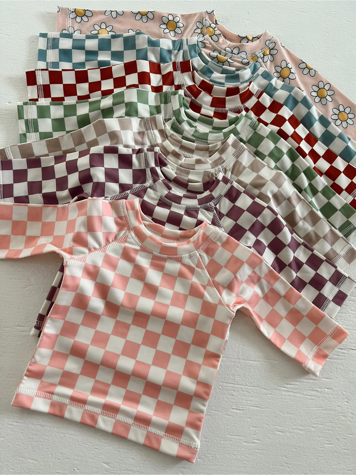 Tiramisu Checkerboard / Maui Rashguard / UPF 50+ - Image 3