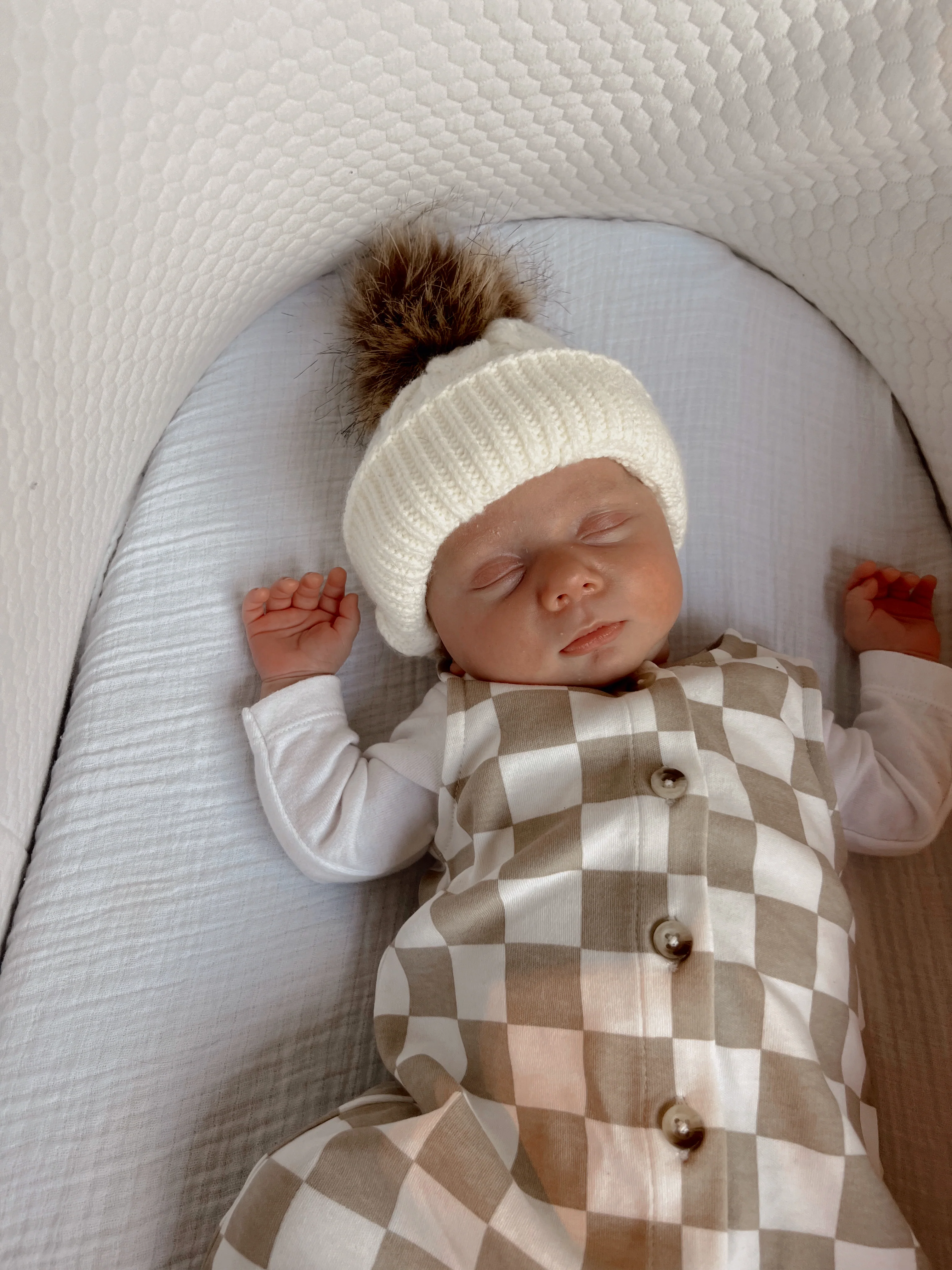 Tiramisu Checkerboard / Organic Bay Jumpsuit - Image 4
