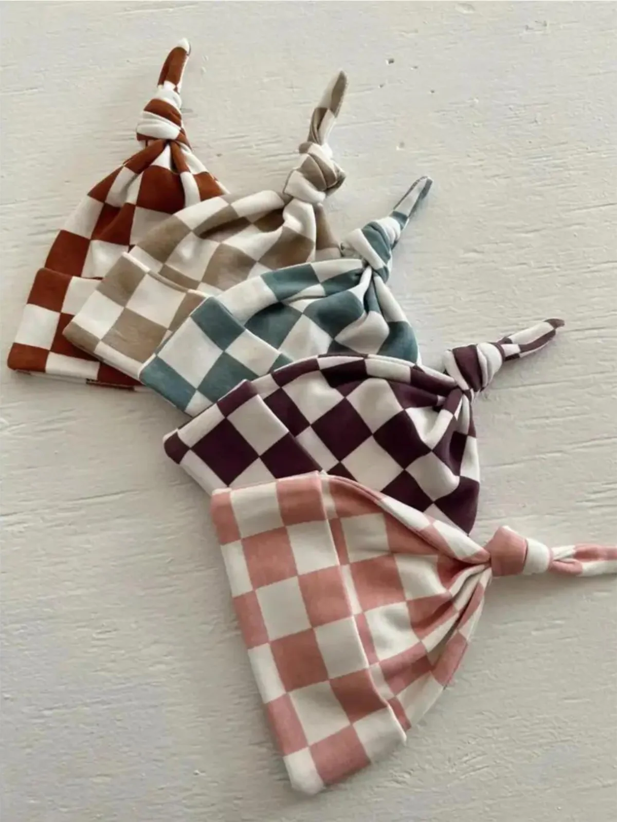 Tiramisu Checkerboard / Organic Beanie - Image 5