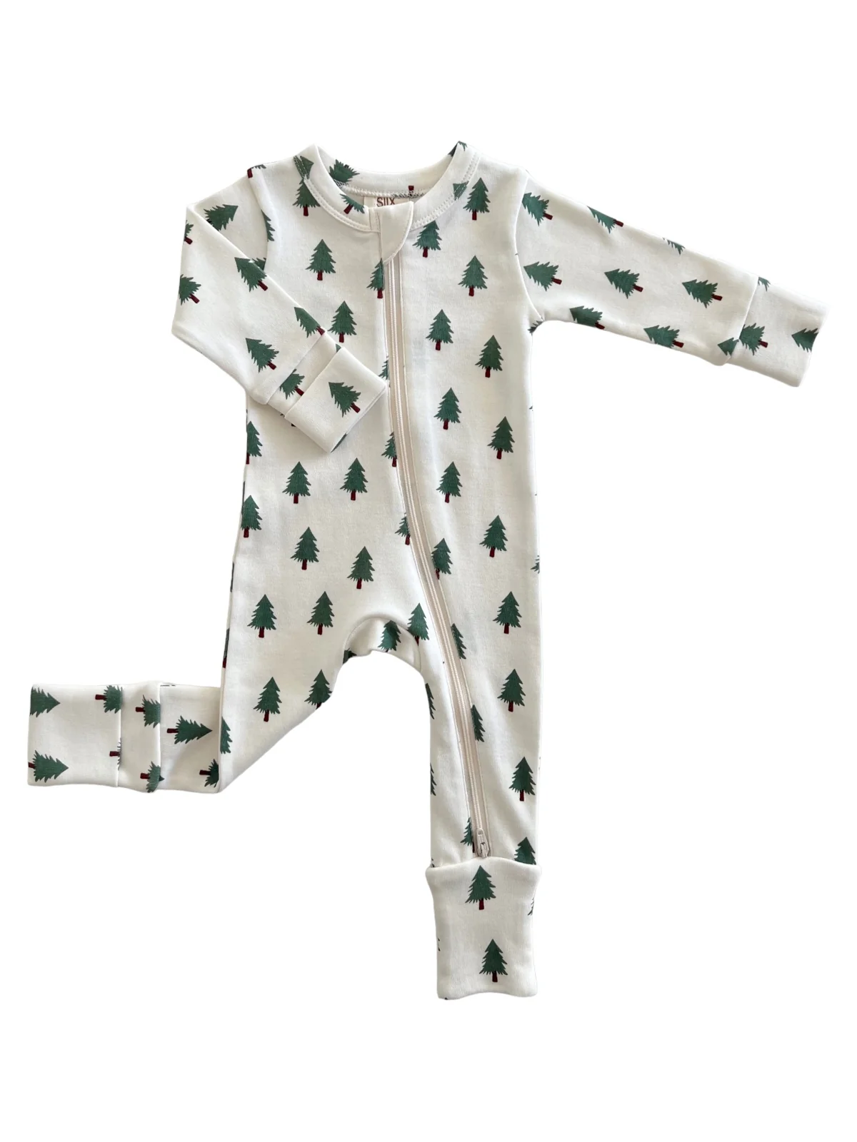 Trees / Organic 2-Way Zip Romper - Image 3