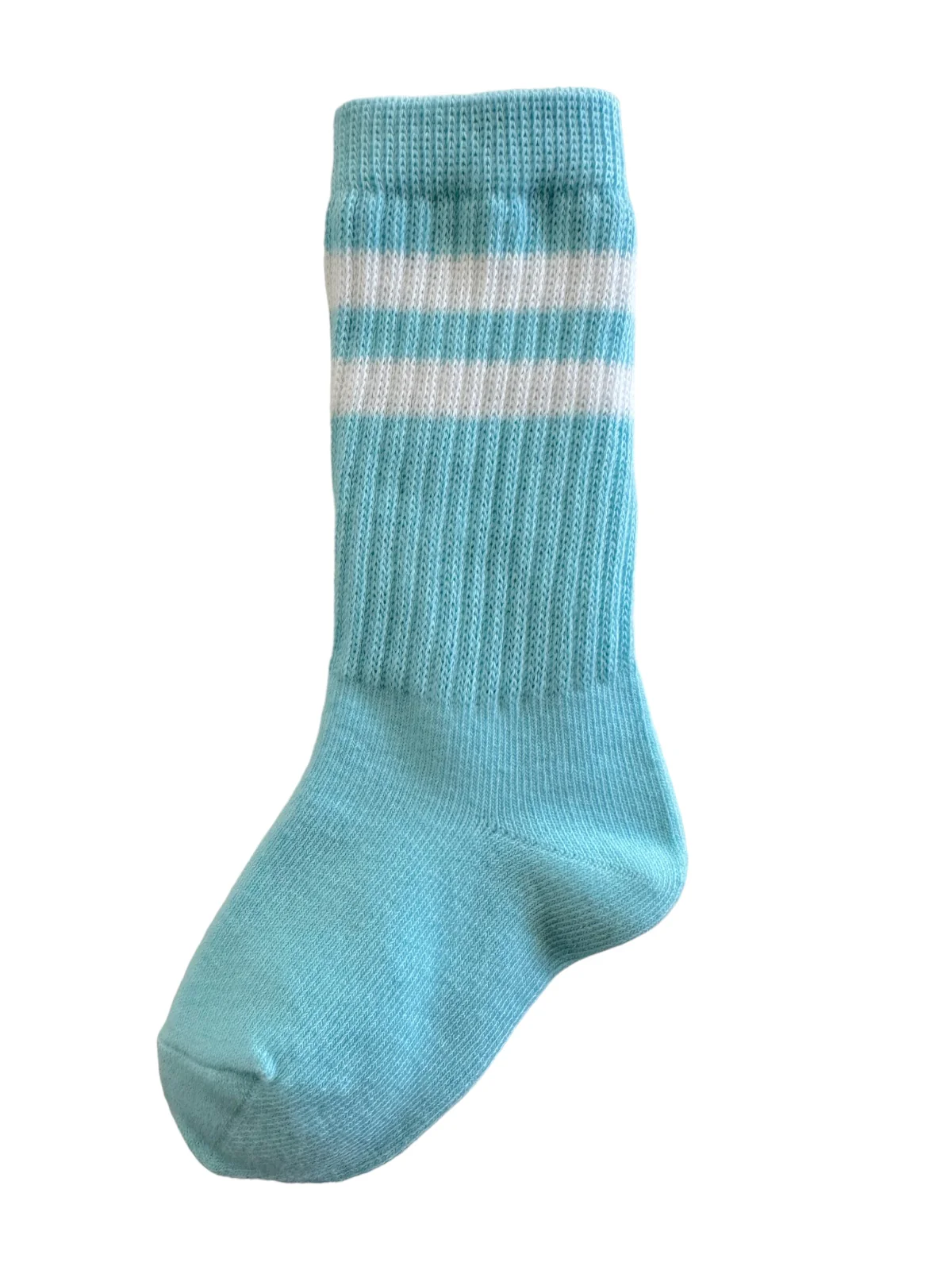 Tube Socks, Celeste Blue Stripe