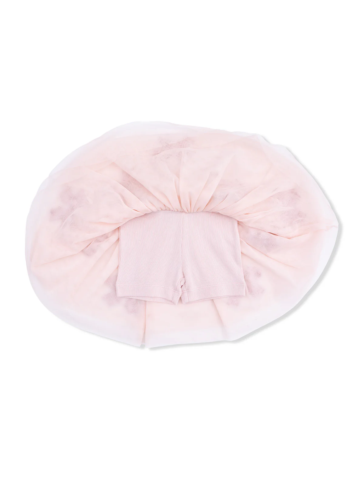 Tutu Skirt with Bike Shorts, Pretty Bows - Image 3