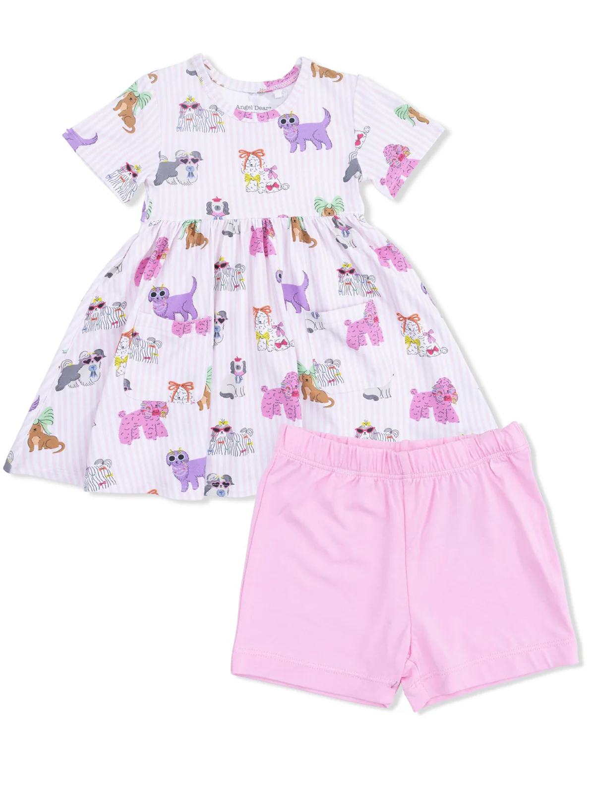 Twirly Dress & Cartwheel Short Set, Fancy Dogs