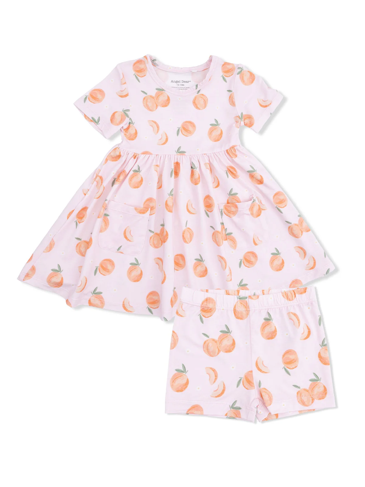 Twirly Dress & Cartwheel Short Set, Sweet Peach