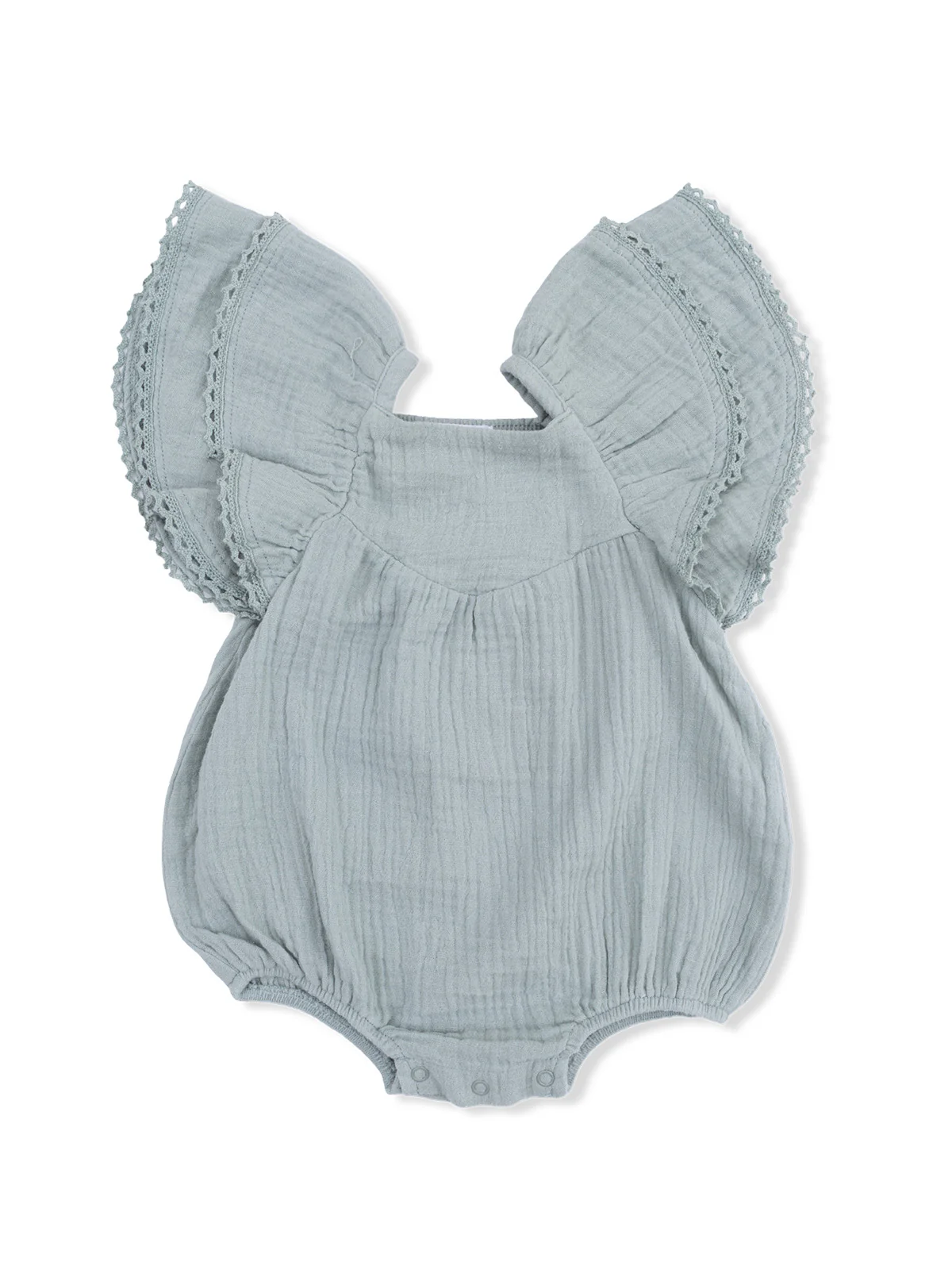 V-Neck Bubble Sunsuit, Jadeite - Image 2