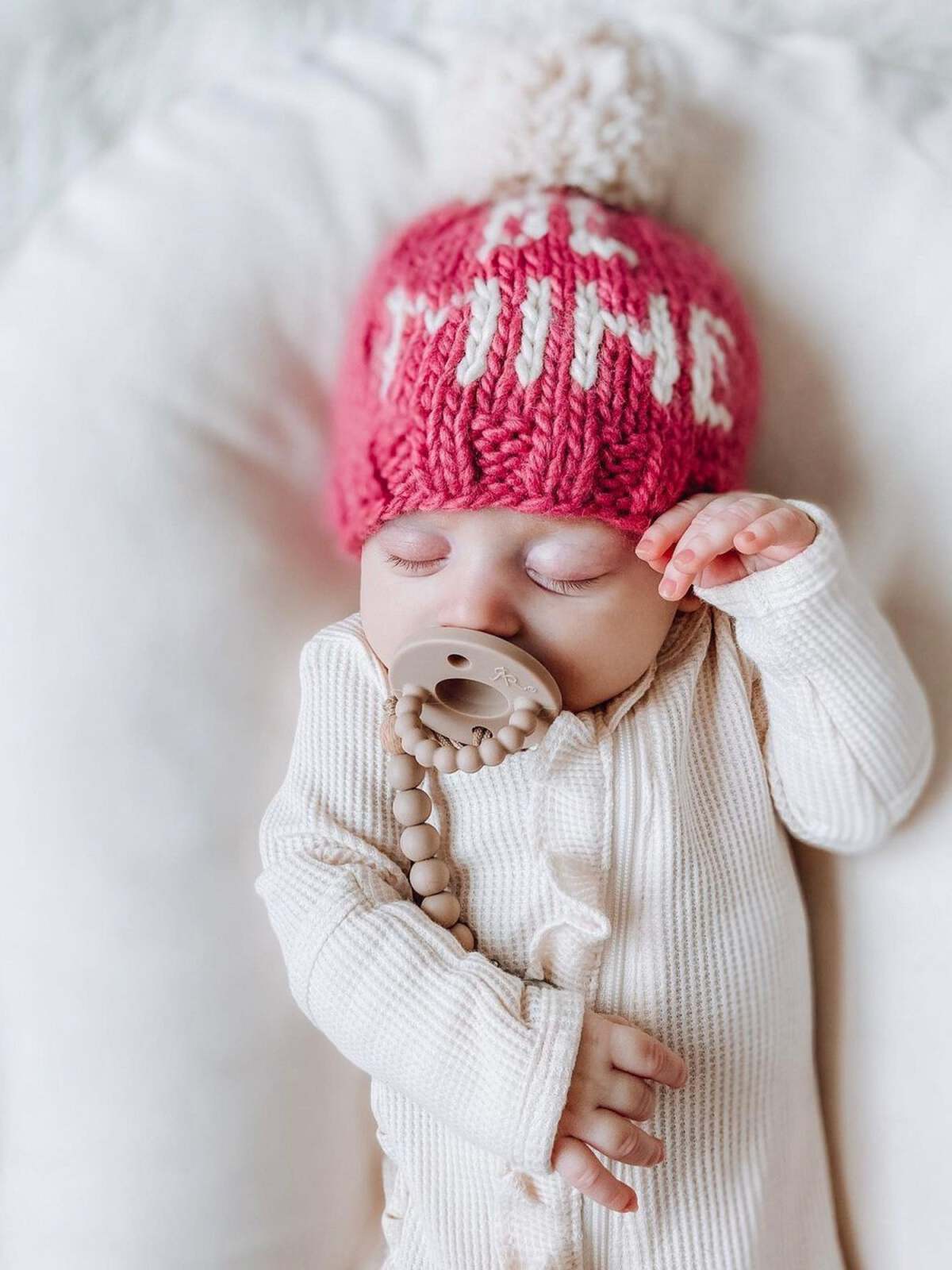 Valentine's Day Knit Pom Hat, Be Mine - Image 2