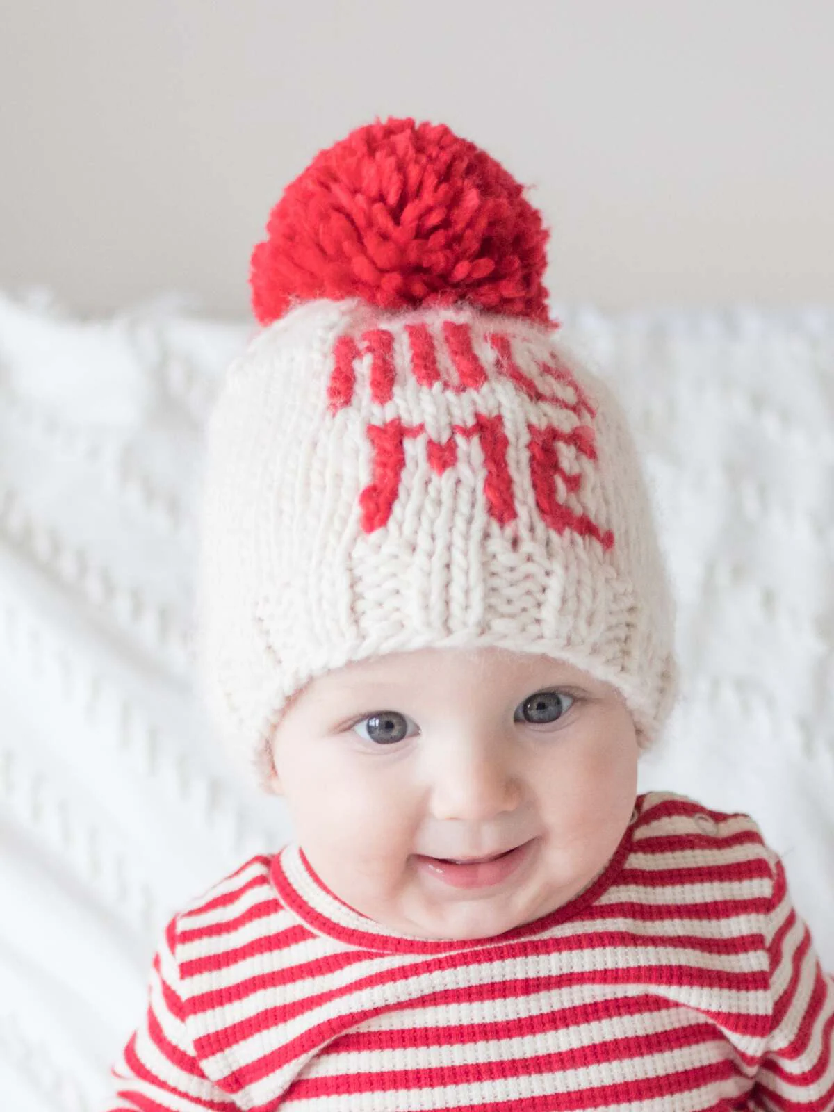 Valentine's Day Knit Pom Hat, Hug Me - Image 2