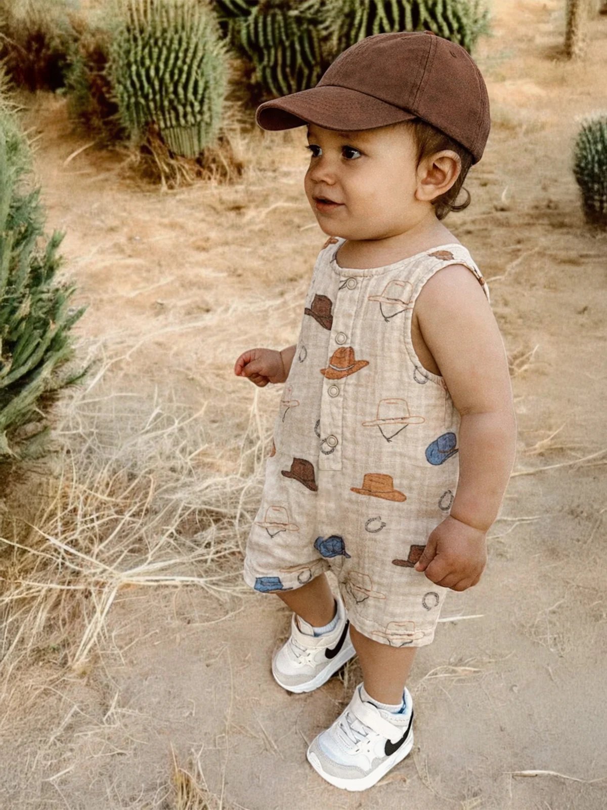 Western / Muslin Shortie Romper - Image 4