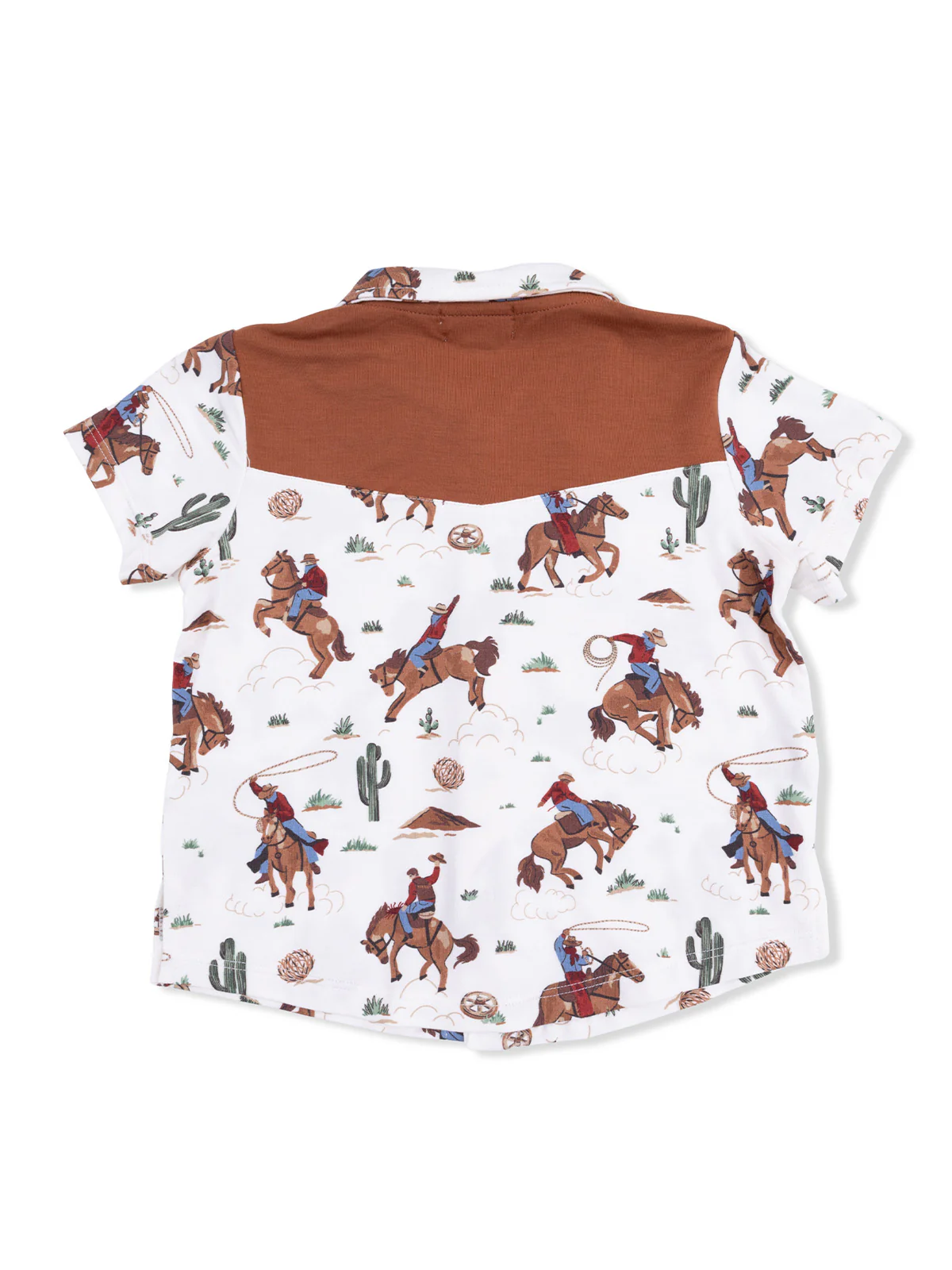Western Pearl Snap Shirt & Casual Short Set, Buckaroo Western - Image 2