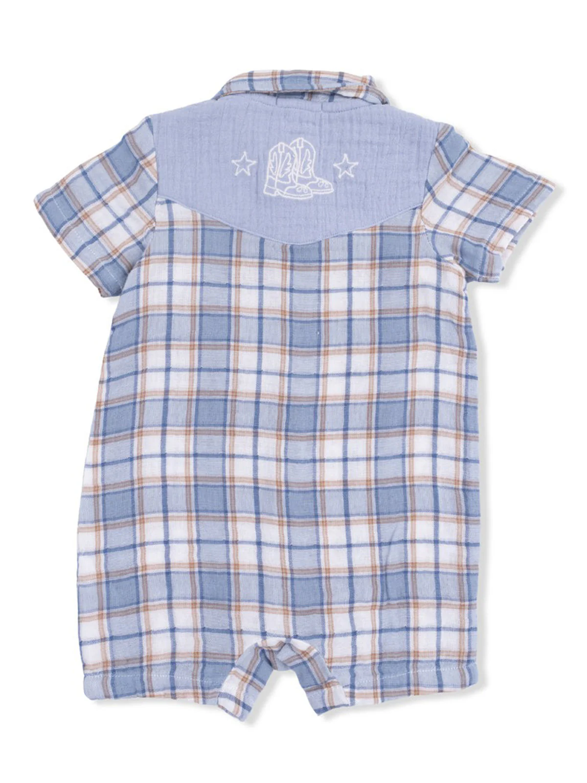 Western Pearl Snap Shortie, Western Boot Plaid - Image 2