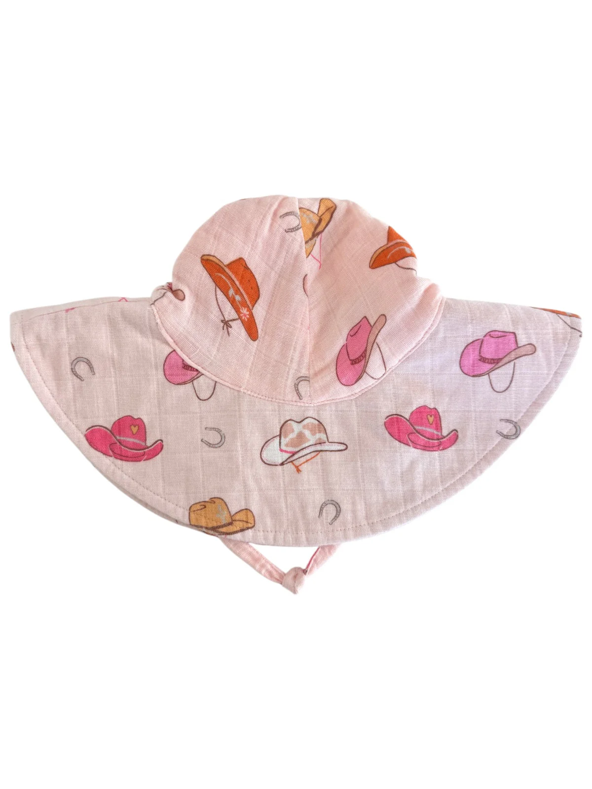 Western Pink / Muslin Wide Brim Sunhat