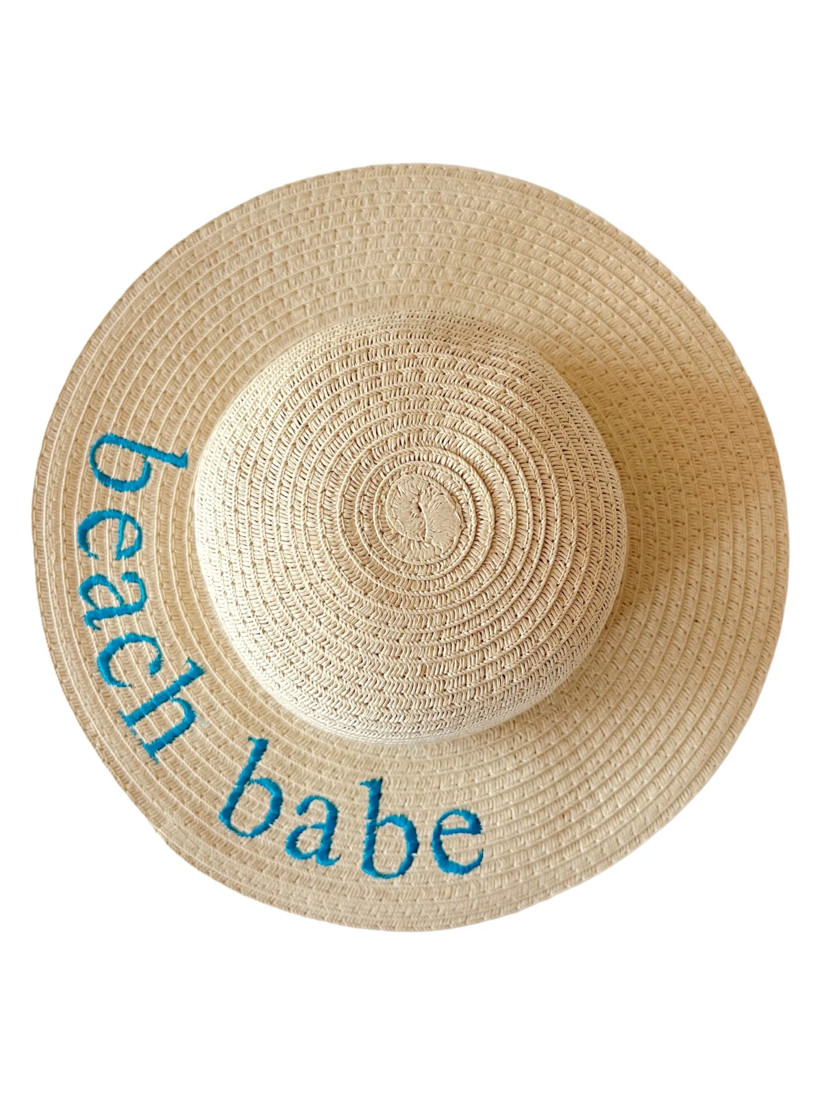 Wide Brim Woven Sunhat, Beach Babe - Image 2