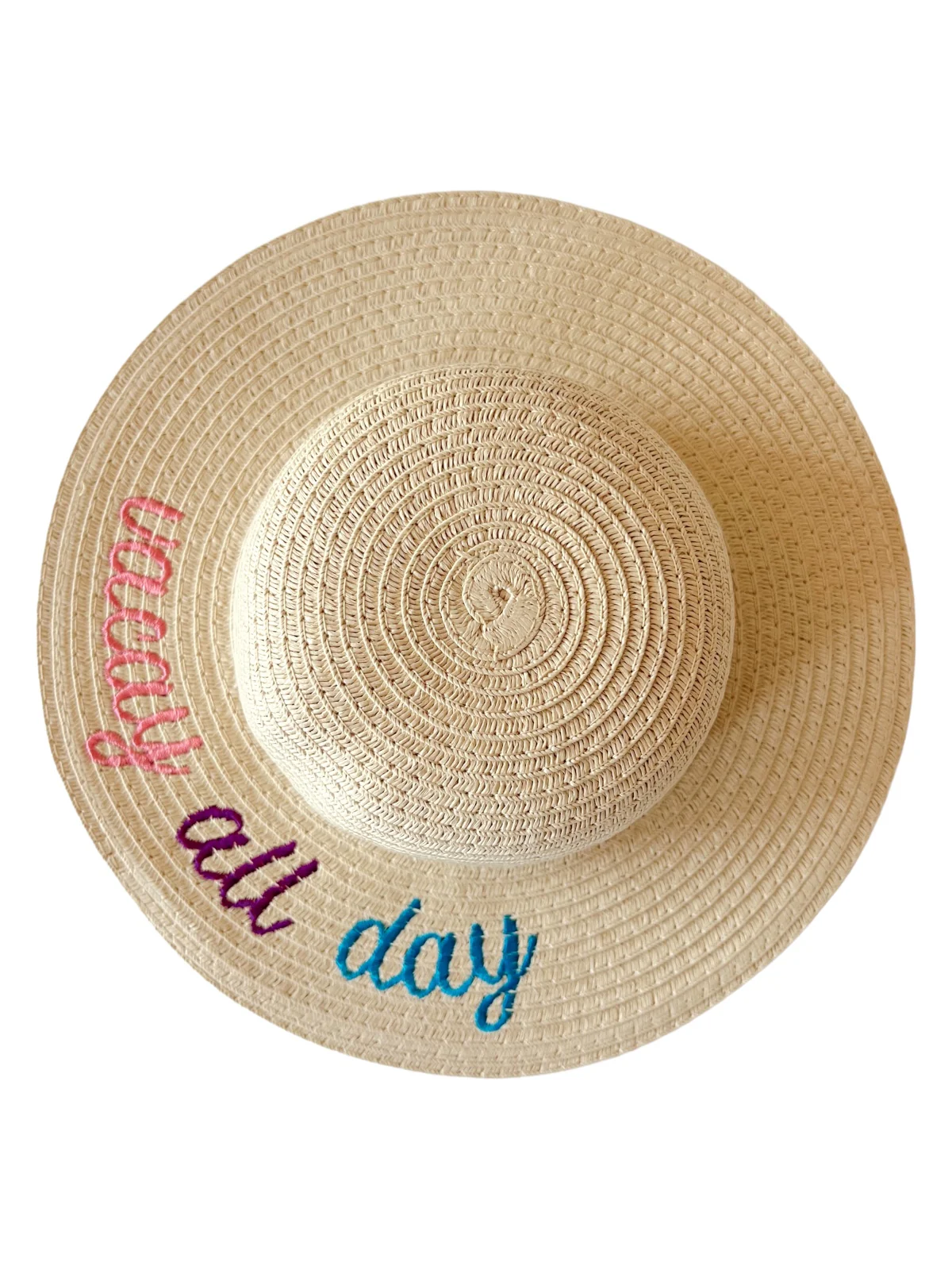 Wide Brim Woven Sunhat, Vacay All Day - Image 2