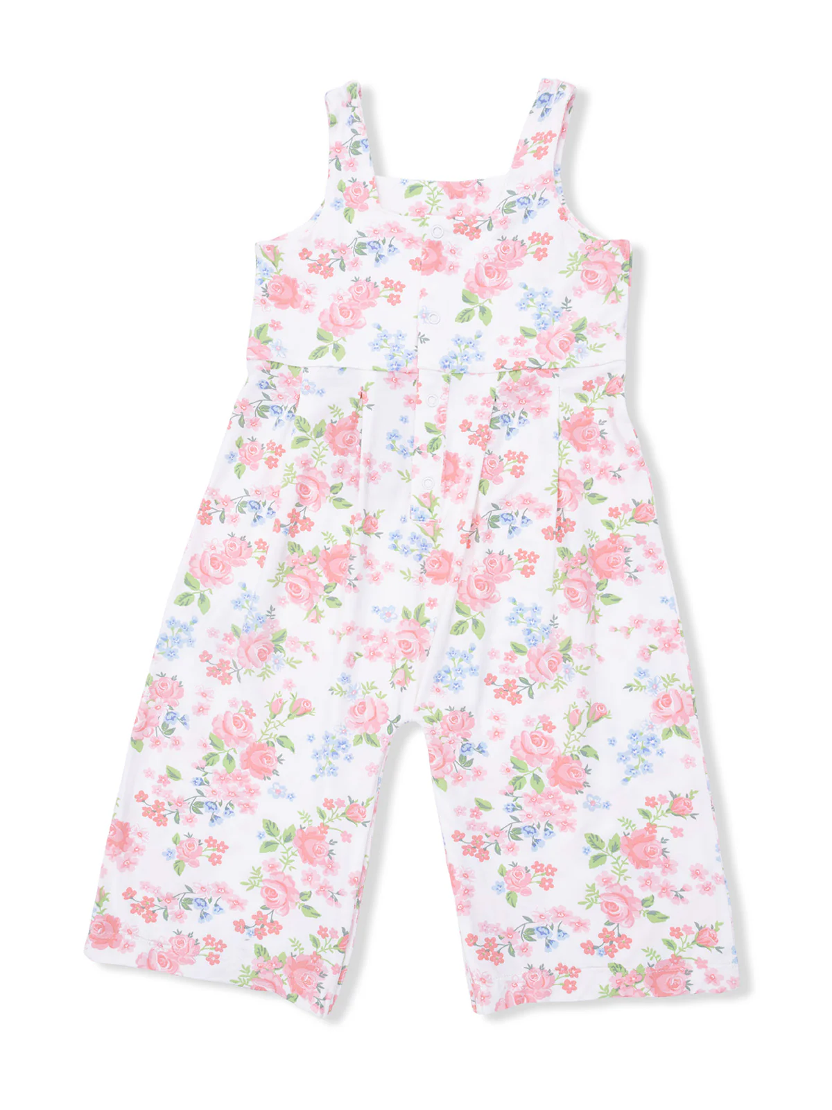 Wide Leg Jumpsuit, Cute Little Roses - Image 2