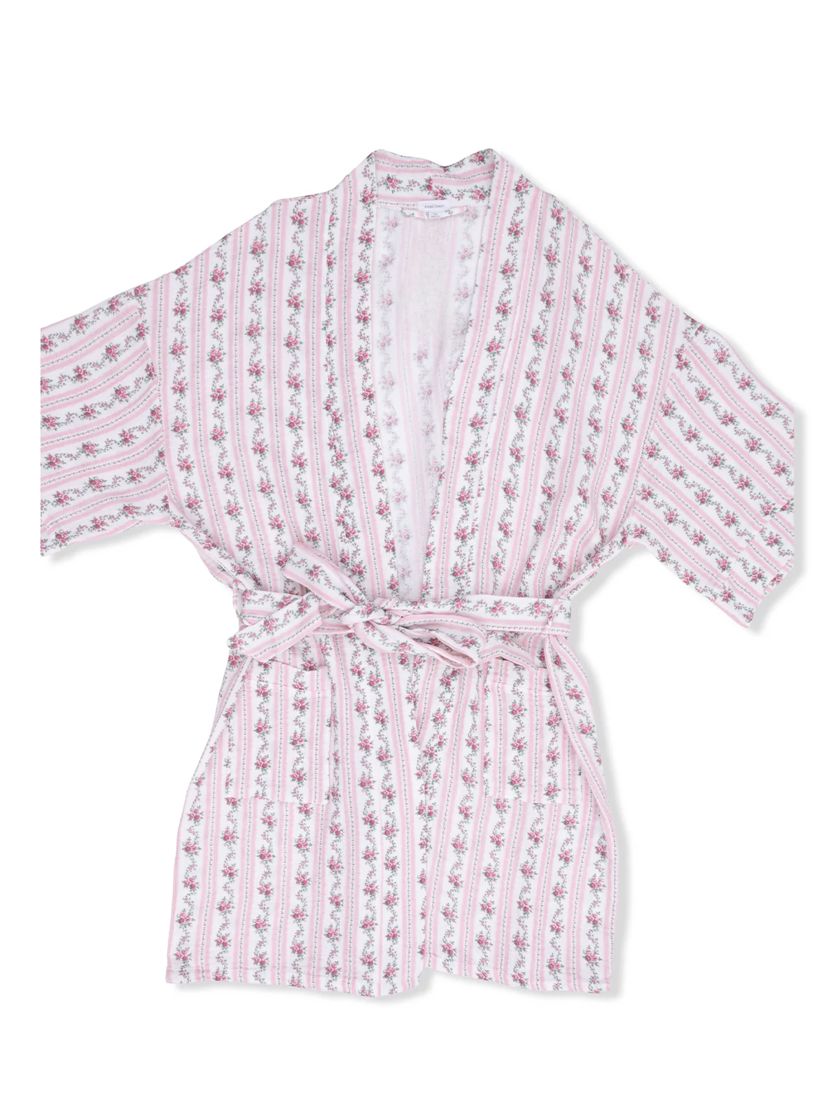 Women's Kimono Robe, Winding Roses Stripe