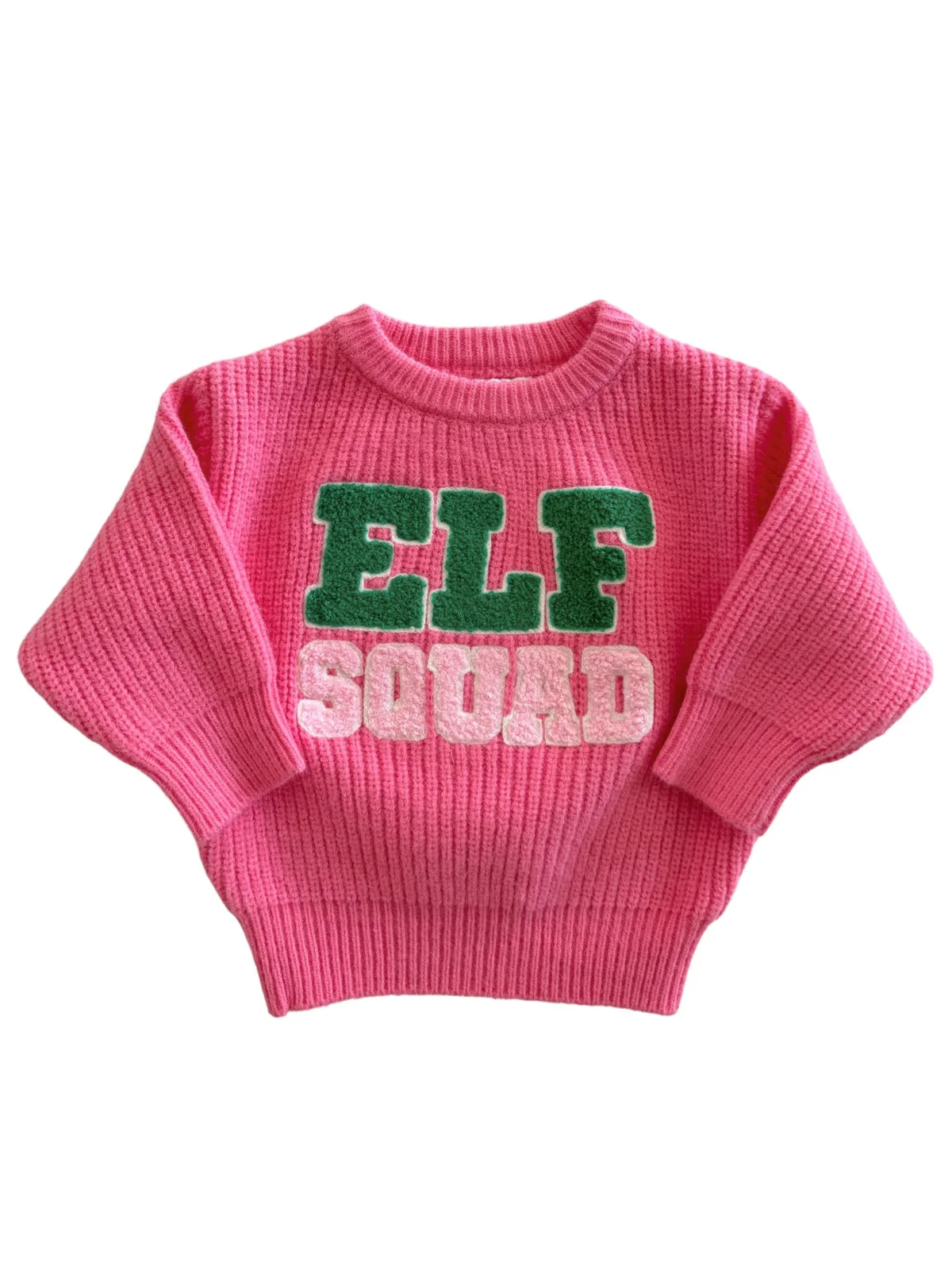 Women's Knit Sweater, Elf Squad Bubblegum - Image 2