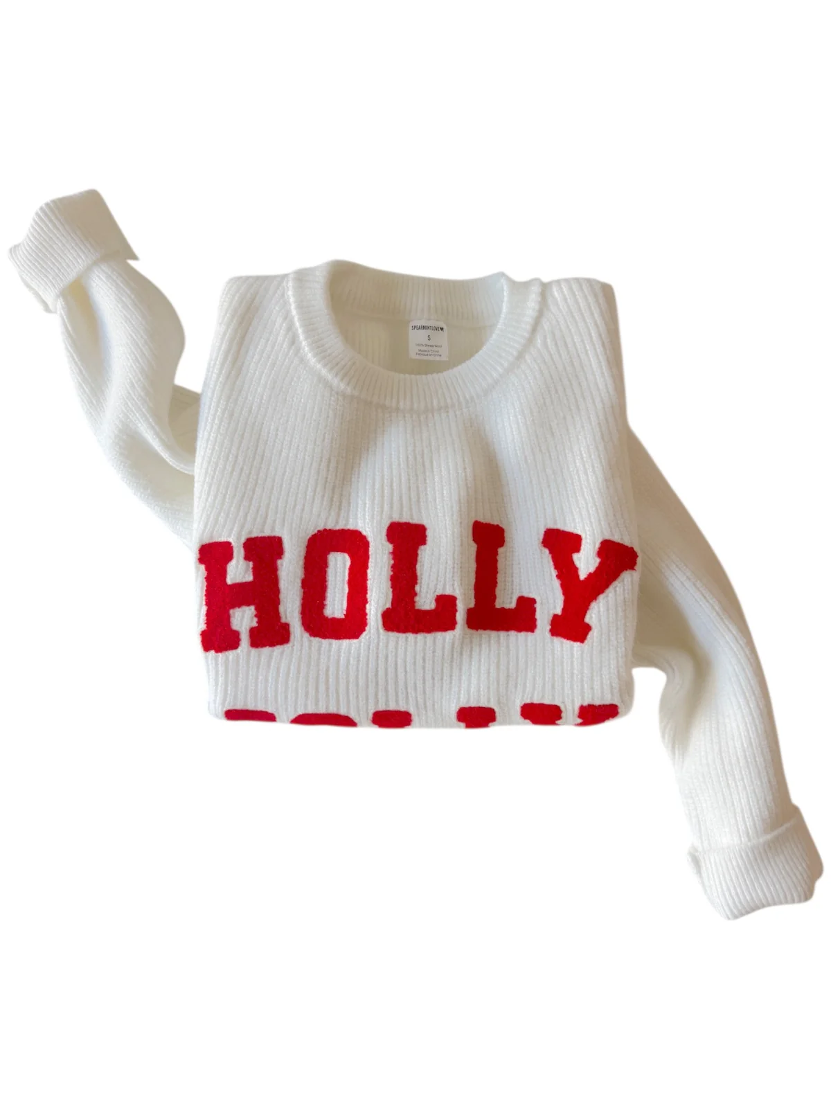 Women's Knit Sweater, Holly Jolly