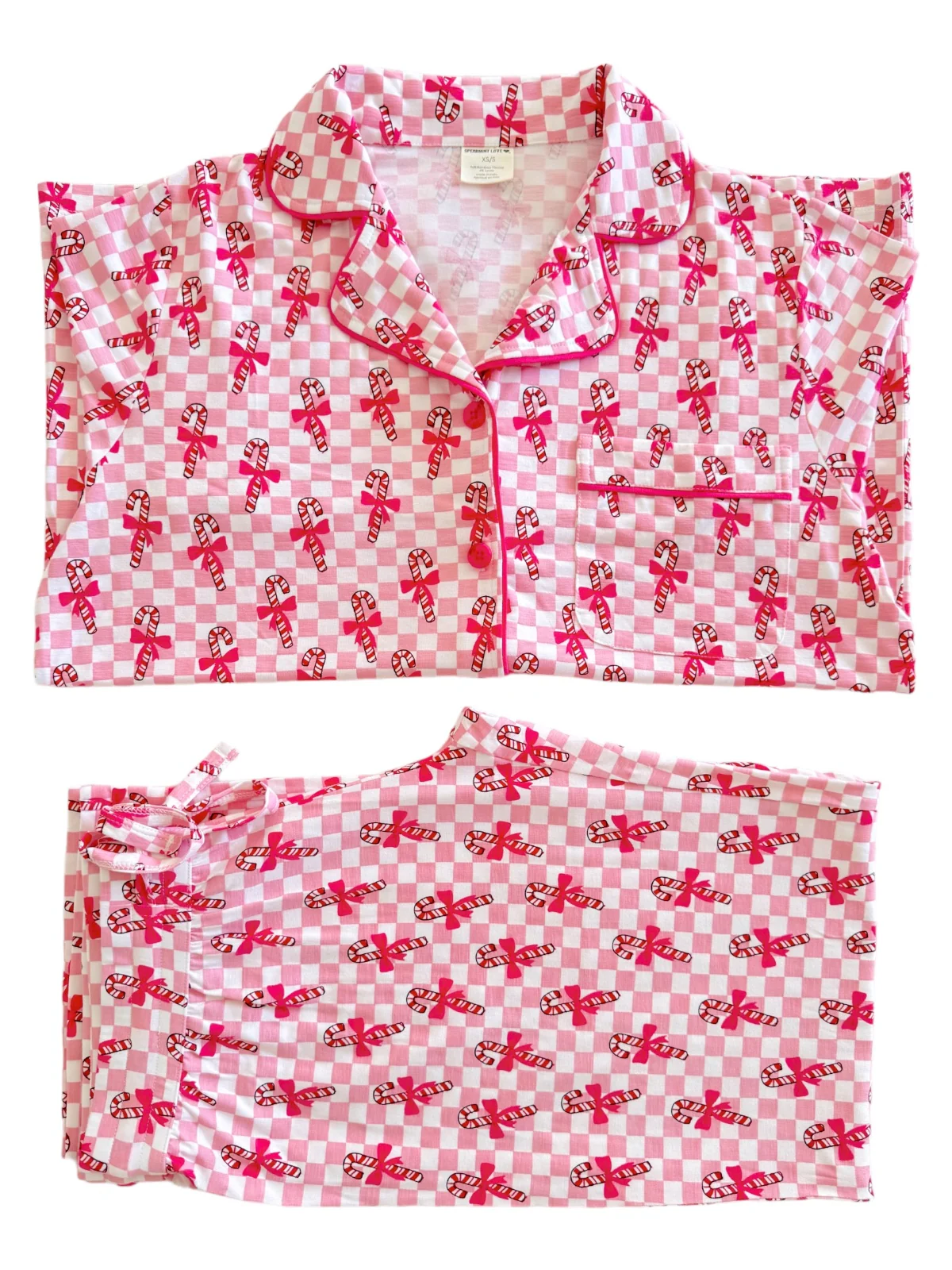 Women's Lounge Set, Cotton Candy Candy Cane - Image 2