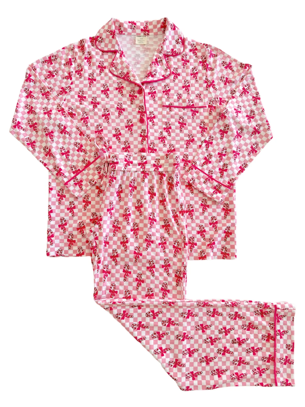 Women's Lounge Set, Cotton Candy Candy Cane - Image 3