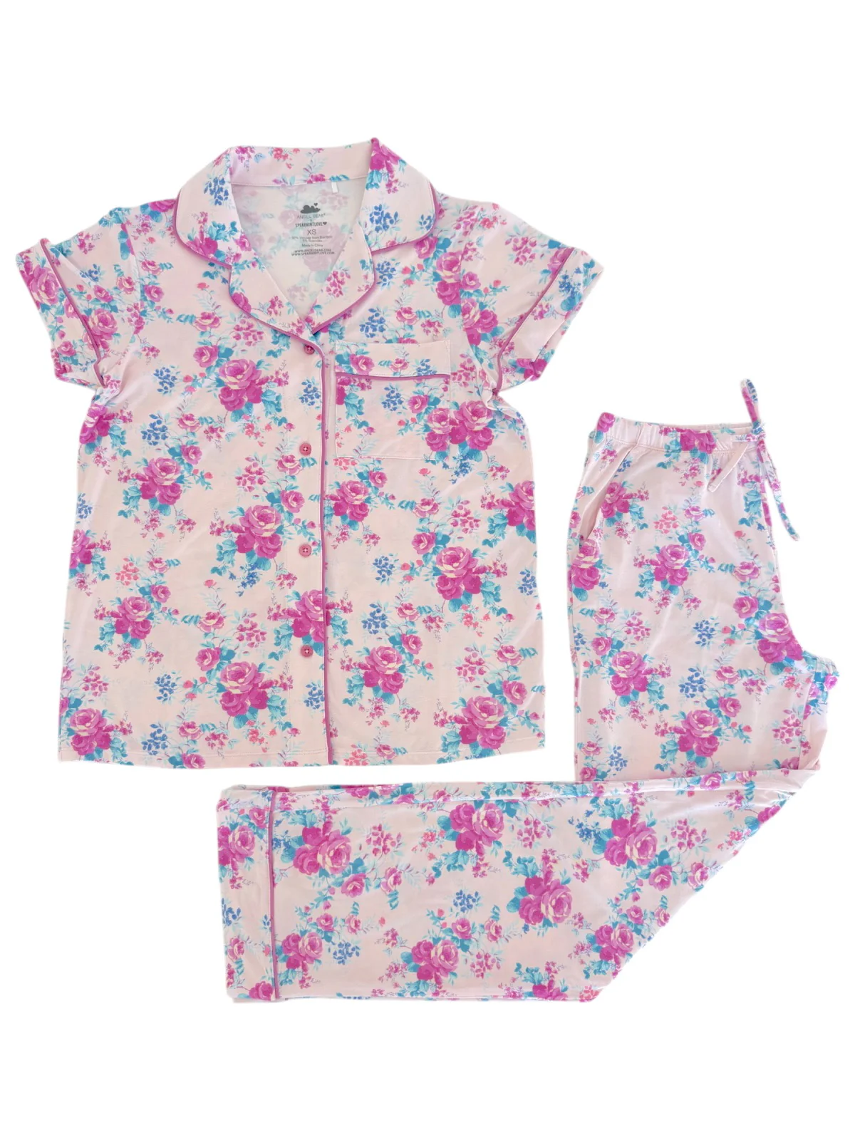 Women's Short Sleeve Lounge Set, Garden Secrets - Image 3